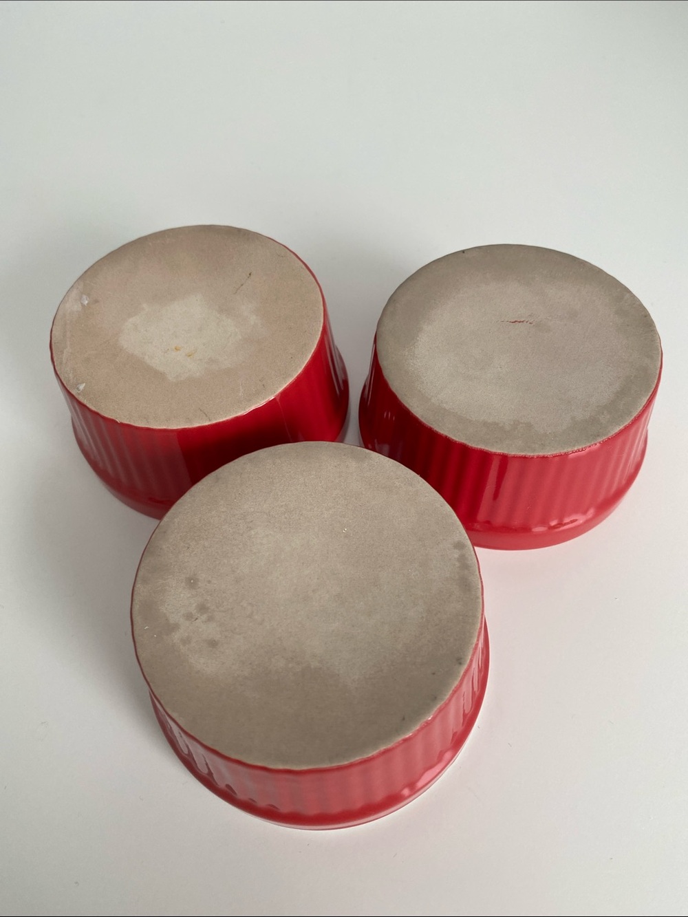 Red Ceramic Ramekin Set - Home Kitchen - Picture 4 of 5